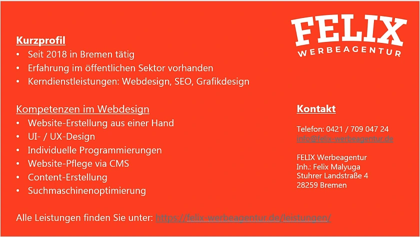 Kurzprofil FELIX Werbeagentur