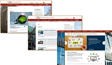 Bildschirmfotos der KOGIS-Internetauftritte ab dem Jahr 2017.