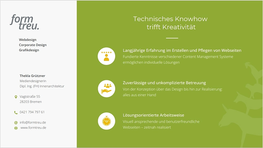 Kurzprofil formtreu. 